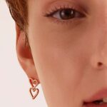 Orecchini Rosato in Argento con Cuori Pendenti - Got Me - RZGM21