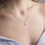 Collana con Pendente Cuore in Oro Bianco con Diamanti - 5664