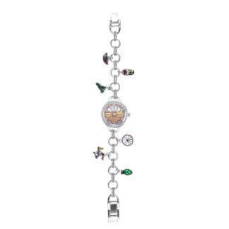 Orologio Solo Tempo Mizzica in Acciaio con Charms Siciliani - La Ruota - MJ101B