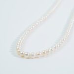 Collana Girocollo in Perle e Gancio in Oro Bianco - PNO43B