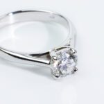 Anello Solitario in Oro Bianco con Diamante - AN124LTG18LB