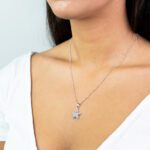 Pendente a Stella da Donna in Oro Bianco con Diamanti - CI44KI12G