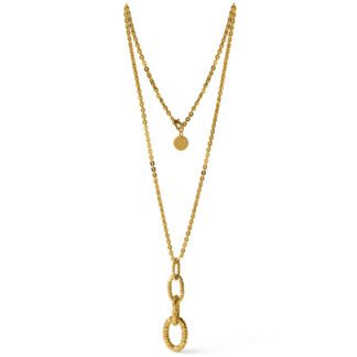 Collana con Pendente Unoaerre in Bronzo Dorato - 1894