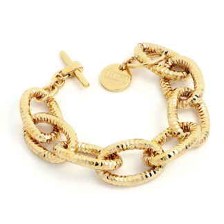 Bracciale da Donna Unoaerre in Bronzo Dorato con Catena Forzatina - 1900