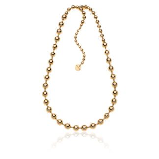Collana da Donna Unoaerre in Bronzo Dorato con Sfere - 1990