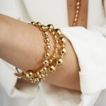 Bracciale da Donna Unoaerre in Bronzo Dorato con Sfere - 1992