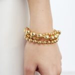 Bracciale da Donna Unoaerre in Bronzo Dorato con Sfere - 1992