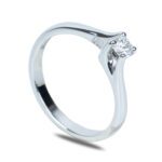 Anello Davite & Delucchi in Oro Bianco con Diamante - AA 003040 25FV