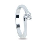 Anello Davite & Delucchi in Oro Bianco con Diamante - AA 003040 25FV