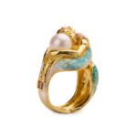 Anello Isola Bella in Argento con Perla Sirena - 20001207
