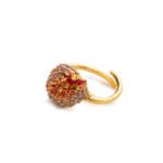 Anello Isola Bella in Argento e smalti Corallo e Riccio - 20001216