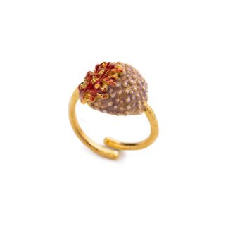 Anello Isola Bella in Argento e smalti Corallo e Riccio - 20001216