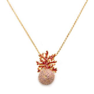 Collana Isola Bella in Argento e Smalti Riccio Carosello e Corallo - 20001217