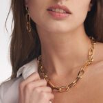 Orecchini Pendenti da Donna Unoaerre in Bronzo Dorato - 2024