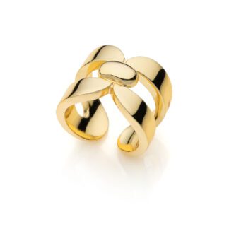 Anello a Fascia da Donna Unoaerre in Bronzo Dorato - 2031