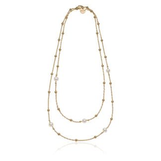 Collana da Donna Unoaerre in Bronzo Dorato con Perle Naturali - 2061