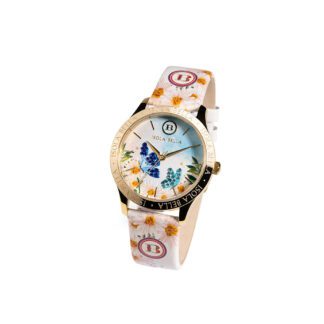 Orologio Isola Bella in Acciaio e Pelle Farfalle - 40000078