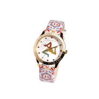 Orologio Isola Bella in Acciaio e Pelle Trinacria - 40000081