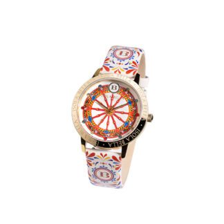 Orologio Isola Bella in Acciaio e Pelle Ruota - 40000085
