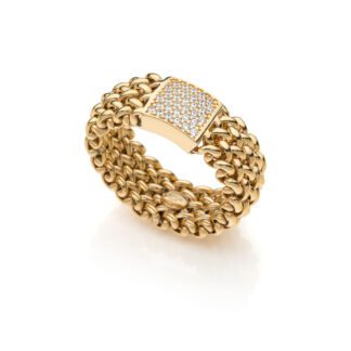 Anello da Donna Unoaerre in Argento Dorato con Zirconi - 6038