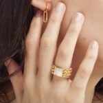 Anello da Donna Unoaerre in Argento Dorato con Zirconi - 6038