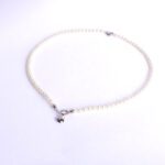 Collana Girocollo in Perle e Gancio a Cuore in Oro Bianco - CLD/01LTG