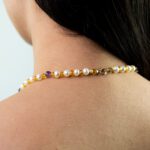 Collana da Donna in Oro Giallo con Perle e Pietre Semi Preziose - CL286NUFIO