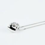 Collana con Pendente Punto Luce in Oro Bianco con Diamante - 21A02