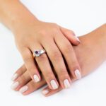 Anello a Fascia in Oro Bicolore con Diamanti e Rubino - ABR274