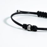 Bracciale da Donna in Tessuto e Oro Bianco con Diamanti - BRLETTERINAR