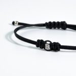 Bracciale da Donna in Tessuto e Oro Bianco con Diamanti - BRLETTERINAB