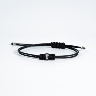 Bracciale da Donna in Tessuto e Oro Bianco con Diamanti - BRLETTERINAF