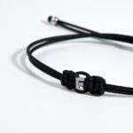 Bracciale da Donna in Tessuto e Oro Bianco con Diamanti - BRLETTERINAF