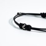 Bracciale da Donna in Tessuto e Oro Bianco con Diamanti - BRLETTERINAC