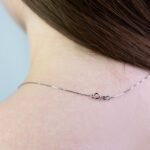 Collana con Punto Luce in Oro Bianco con Diamante - 5185690