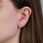 Orecchini Punto Luce in Oro Bianco con Diamanti - 4665620