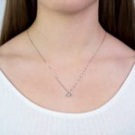 Collana con Punto Luce in Oro Bianco con Diamante - 4515600