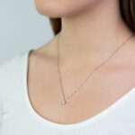 Collana con Punto Luce in Oro Bianco con Diamante - 4515600