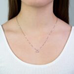 Collana con Punto Luce in Oro Bianco con Diamante - 3085410