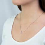 Collana con Punto Luce in Oro Bianco con Diamante - 3085410