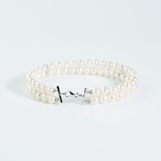 Bracciale Clesi in Oro Bianco con Perle d'Acqua Dolce - 2153