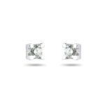 Orecchini Punto Luce in Oro Bianco con Diamanti - 4245565