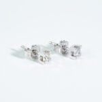 Orecchini Punto Luce in Oro Bianco con Diamanti - 4665620