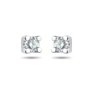 Orecchini Punto Luce in Oro Bianco con Diamanti - 2855380