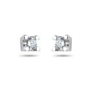 Orecchini Punto Luce in Oro Bianco con Diamanti - 2405320