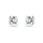 Orecchini Punto Luce in Oro Bianco con Diamanti - 4585610
