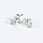 Orecchini Punto Luce in Oro Bianco con Diamanti - 3385450