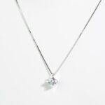Collana con Punto Luce in Oro Bianco con Diamante - 5185690