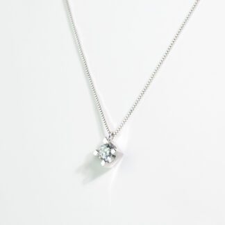 Collana con Punto Luce in Oro Bianco con Diamante - 4515600