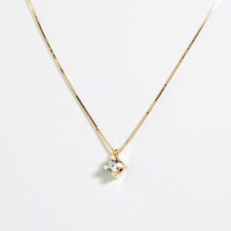 Collana con Punto Luce in Oro Giallo con Diamante - 2445325